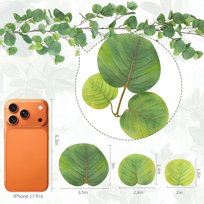 RECUTMS 2Pack Fake Big Eucalyptus Garland 5.6FT Artificial Apple Leaves Ivy Vine Greenery Faux Hanging Wreath Rattan for Home Office Wedding Garden Farmhouse Balcony Wall Window Outdoor Indoor Decor