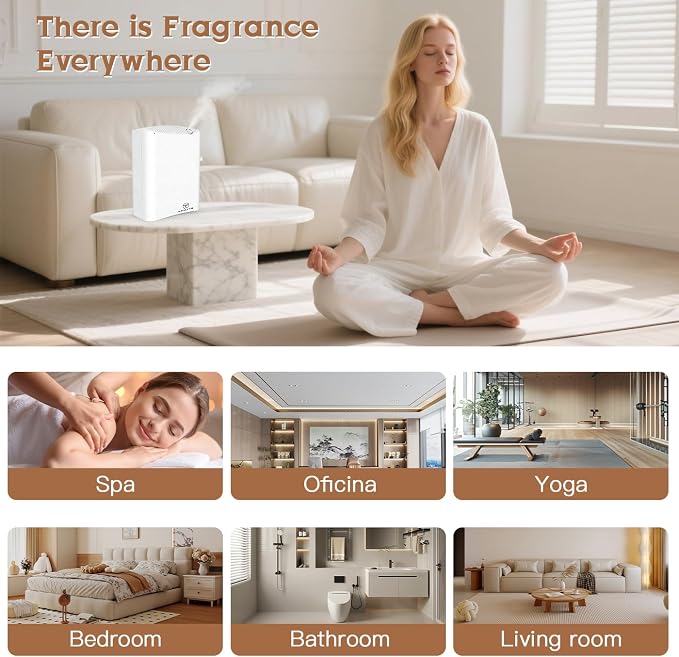 Smart HVAC Scent Diffuser, 3500 Sq.Ft Coverage with WiFi APP | 500ML Waterless Cold Air Aromatherapy Machine, Minimalist Design, for Home, Hotel, Office & Large Rooms