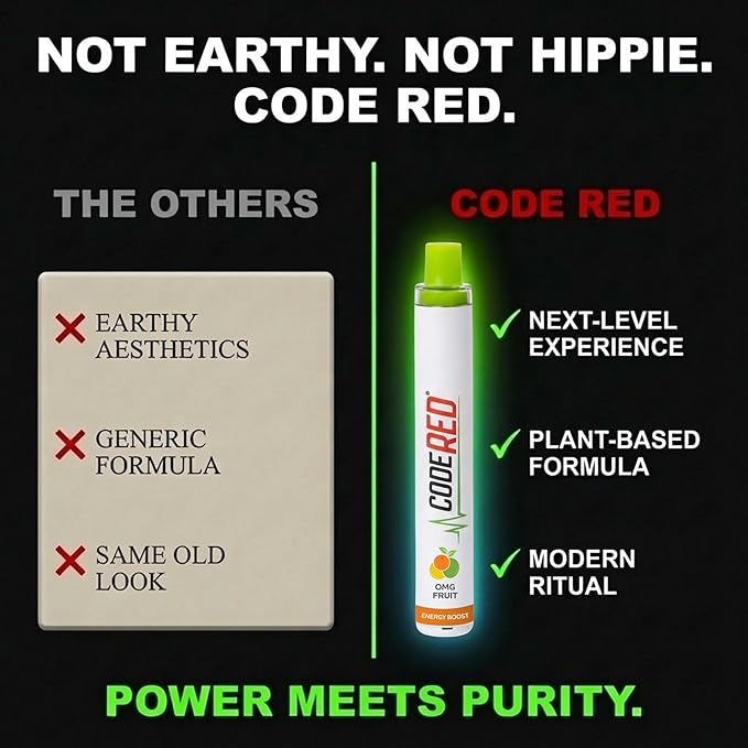 Code Red V-Aid OMG Fruit Mullein Herbal Stick - Plant-Based Herbal Breathing Stick with Mullein, Thyme & Fruit Blend - Portable Wellness Companion for Daily Balance - 600 Uses