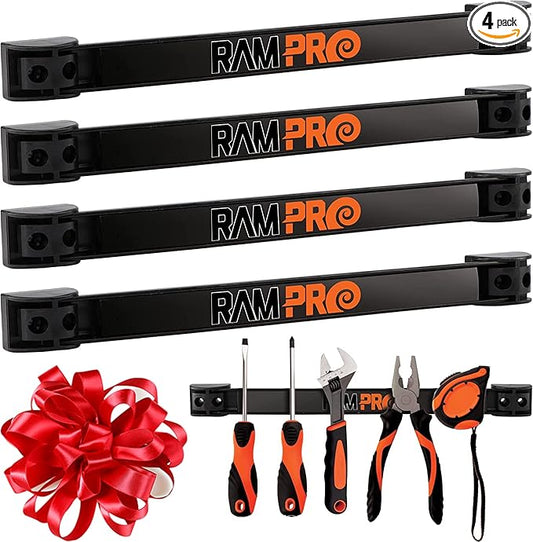 12" Magnetic Tool Holder Strip - A Tool Magnet Bar for Garage Organization, Shop Organization, and Workbench Accessories, Best Father's Day Gift, Easy To Install in Workshop, Mounting Screws Included.