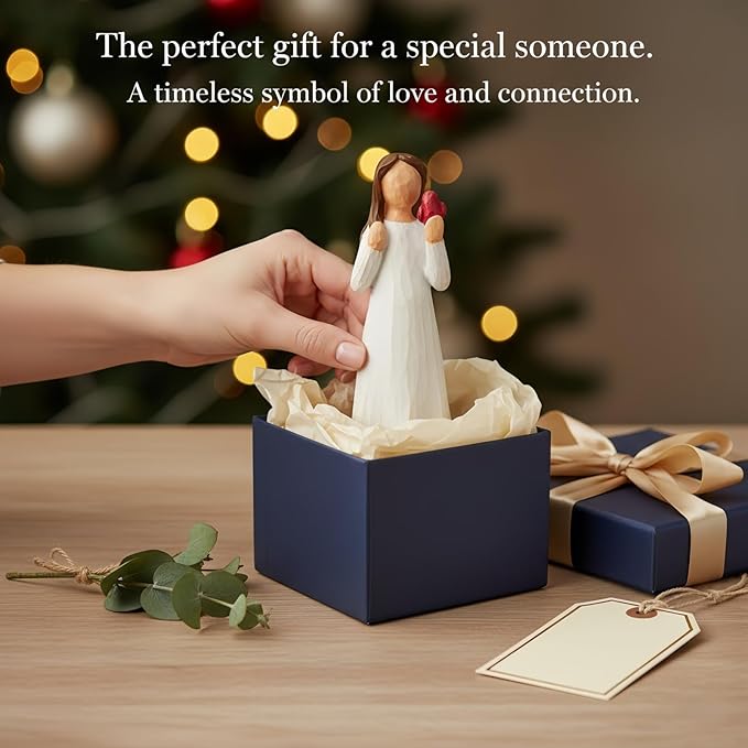 TOHLUCS Cardinal Angel Statue: Exquisite Sculpted Hand-Painted Messenger Figurine, Meaningful Remembrance Gift for Loss, Elegant Cardinal Gifts for Women, Christmas Ornaments & Memorial Home Decor