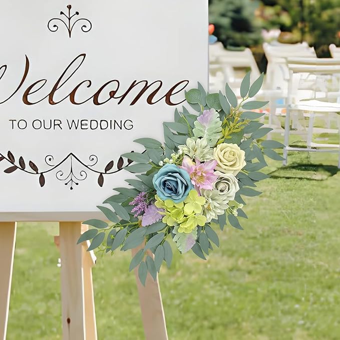 Artificial Flower Wedding Arch Decorations, Arch Faux Flowers Greenery for Wedding Decor, Reception Backdrop Decoration, Bridal Shower, Baby Shower (Green)