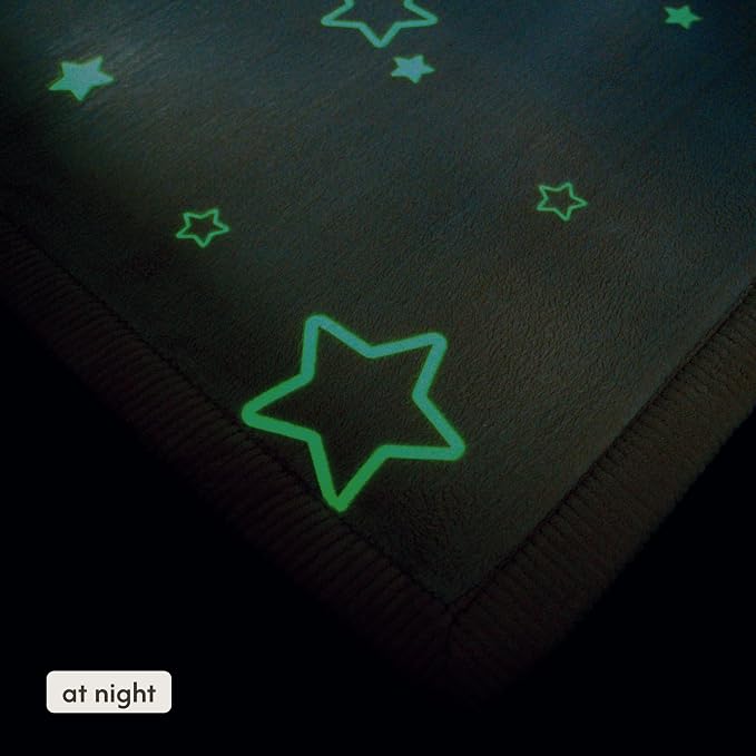 Hakuna Matte GlowCloud Baby Play Mat for Floor 47”x 67” Stars – Coral Velvet high-Density Foam Rug for Crawling & Cozy Play – Non-Slip, Water-Resistant, Easy-CareTummy Time Mat, Playmat for Playpen
