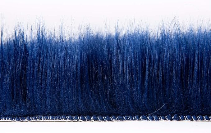 Ashler Faux Fur Rectangular Rug, Fluffy Shaggy 2 x 2.9 ft, Navy Blue, Ultra Soft, Machine Washable, Nursery to Living Room