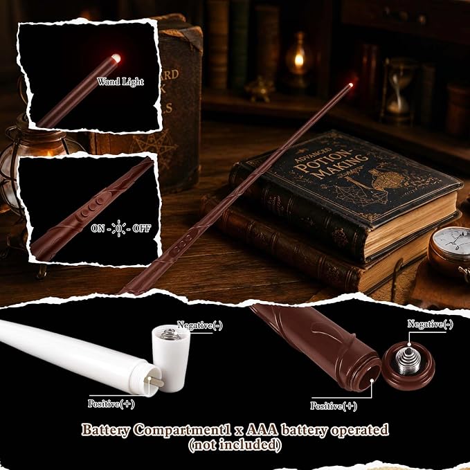 12White Flameless Floating Candles with Wand Remote, Magic Hanging Candles with String, Taper Candle Flickering Flameless Light Halloween Candles for Halloween Christmas Birthday Party Decor.