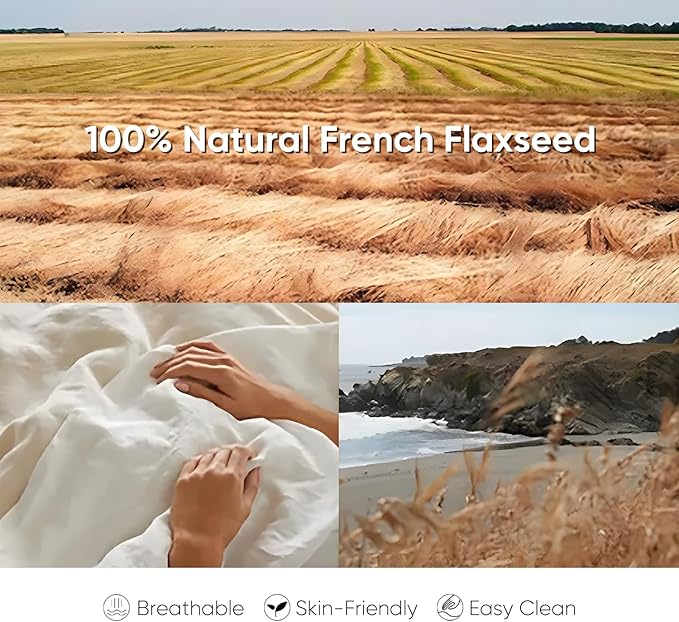 100% Pure Linen Blanket,100% Natural Flax Linen Throw Blanket, 79" L 100% French Flax Fabric,Soft,Breathable and Skin-Friendly Bed Blanket