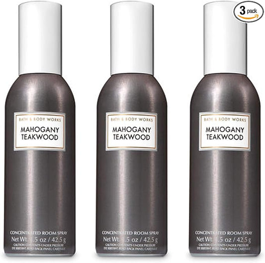 Bath & Body Works Mahogany Teakwood Room Spray - Lot of 3