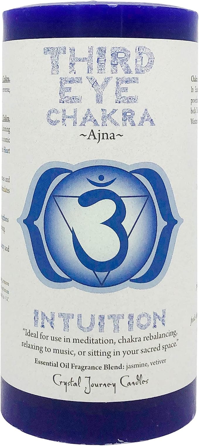 CRYSTAL JOURNEY Candle Pillar Third Eye, 1 EA