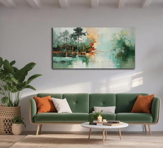 Acocifi Green Canvas Wall Art for Living Room 40"x20" Impression Landscape | HD Print, Waterproof, Non-fading, Artwork for Office Bedroom Home Decor, Easy to Hang