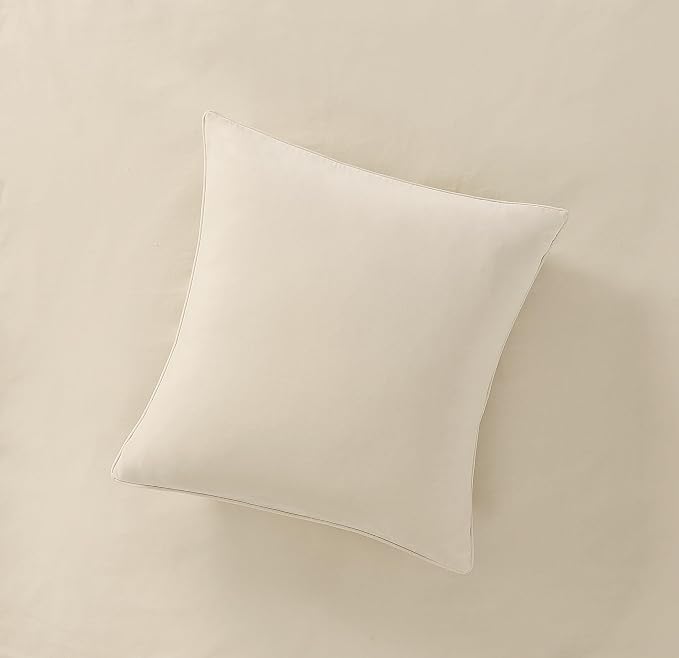Brooklyn Loom Matte Cotton Velvet 20x20 Off-White Decorative Pillow