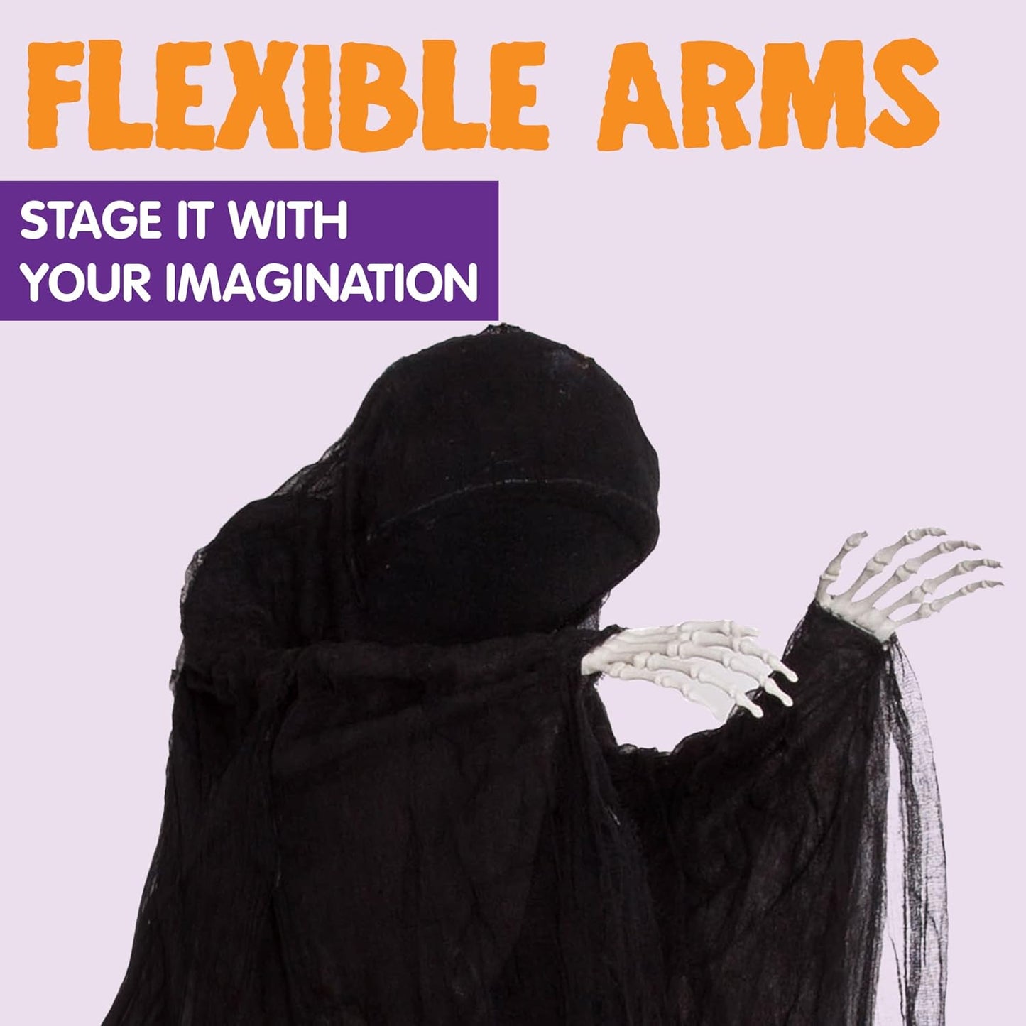 JOYIN 63” Halloween Decorations Outdoor Grim Reaper,Dark Faceless Hanging Ghost Decor in Black Horror Robe for Halloween Yard Tree Graveyard Hanging Decorations Haunted House Outside Decor