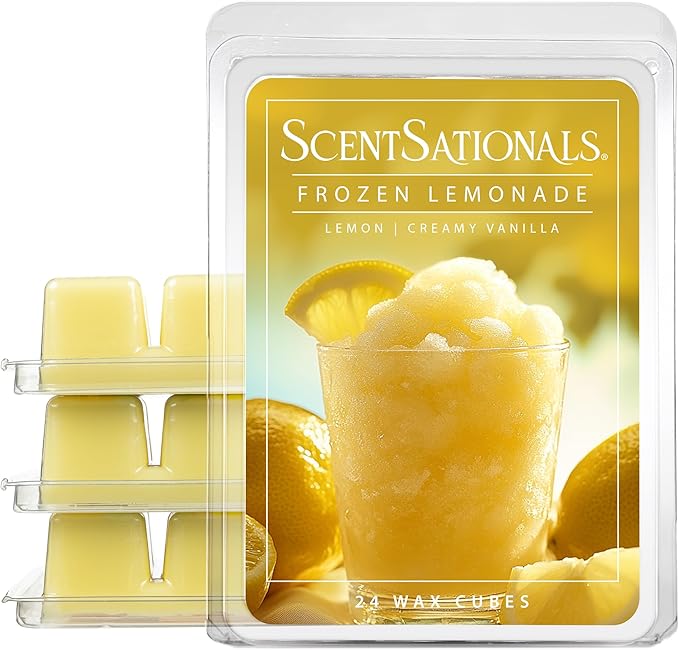 Scentsationals Wax Melts, Wax Cubes Strong Scent - Frozen Lemonade - Long Lasting Scented Wax Melts for Warmer, 10oz (24-Cubes)