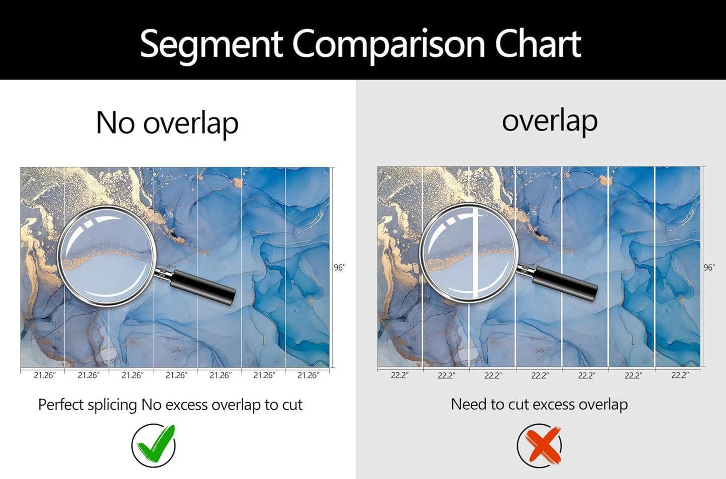 Blue and Gold Marble Wallpaper Abstract Art Background Wall Mural (Not Peel and Stick)