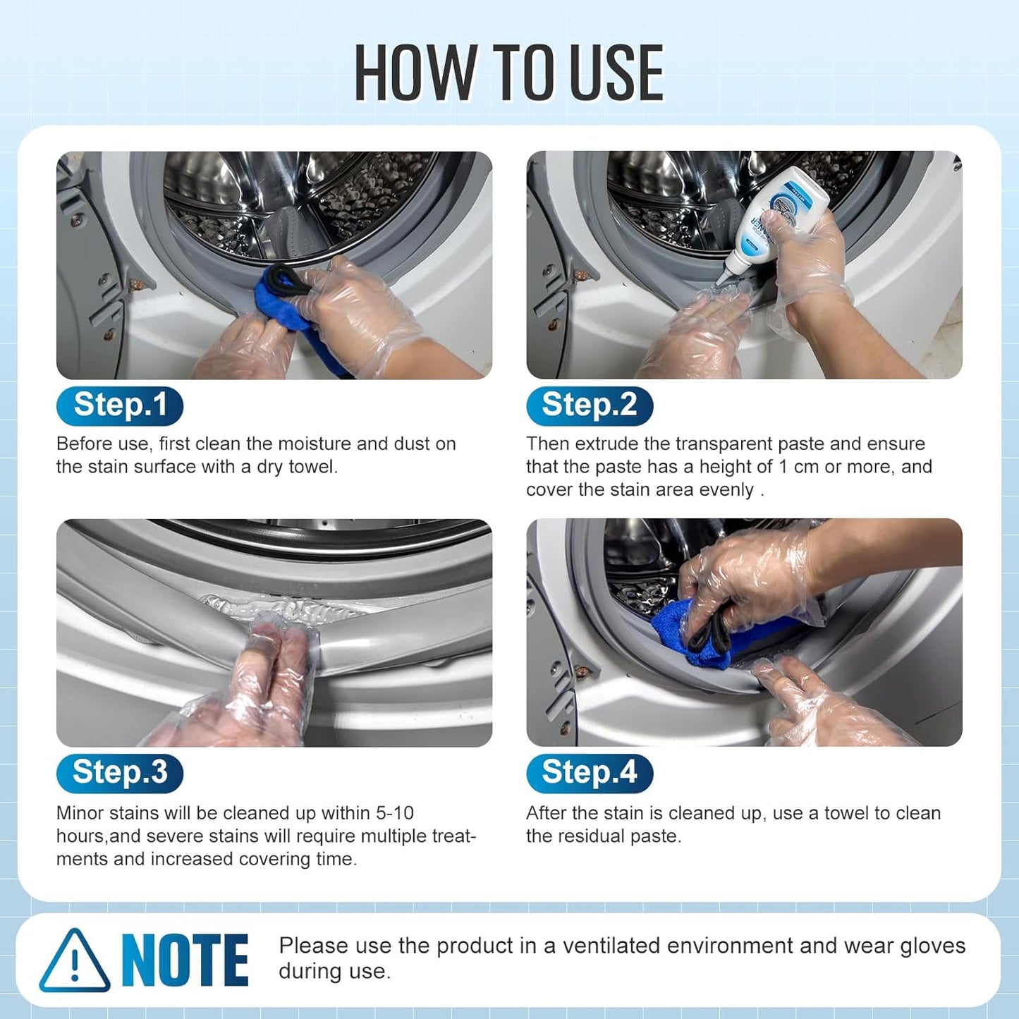 Home Cleaner Gel, Cleaner for Washing Machine, Refrigerator Strips, Household Shower, Kitchen Sinks, Walls, Tiles, Bathrooms- 5 fl oz