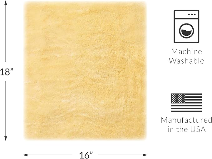Sheepskin Ranch Natural Wool Wheelchair Seat Pad, Cushion for Tailbone, Sciatica, Skin Irritation, Discomfort & Back Pain Relief, Suitable as Office Chair, Wheelchair & Seat Cushion, Made in The USA