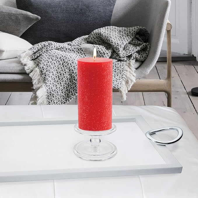 Root Candles Unscented Candles Premium Beeswax Blend Pillar Candle, 3 x 6-Inches, Red