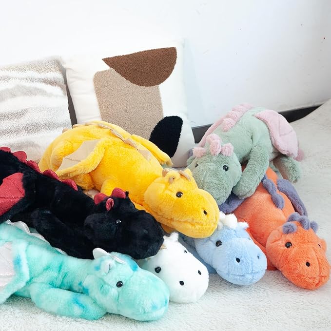 ARELUX Large 36in Cute Teal Marble Dragon Stuffed Animals Plush Toy Soft Colorful Green Pterosaur Plushie Giant Fuzzy Dinosaur Pillow Plushies with Wings Cuddly Gifts