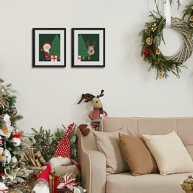 upsimples 10x12 Picture Frame Set of 5, Display Pictures 7x9 with Mat or 10x12 Without, Wall Gallery Poster Frames, Black