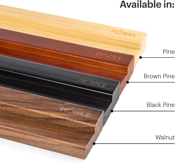 Vinyl Record Shelf - 3 Display Ledges Made of Solid Wood -A Wall Mount for Your Favorite or Now-Playing Records -This Vinyl Record Holder Fits All Records (Pine)