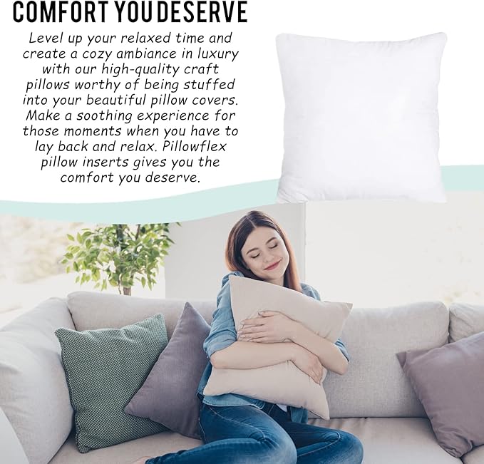 Pillowflex Premium Polyester Throw Pillow Insert - 17x27 - Ultra Soft Large Rectangle Throw Pillow, Couch Sham, Lumbar, Back, Sofa - Machine Washable - Decorative Accent Form - 1 Soft Pillow