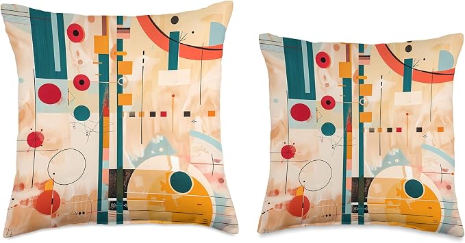 Abstract Art Tropical Composition by Vassily Kandinsky Throw Pillow
