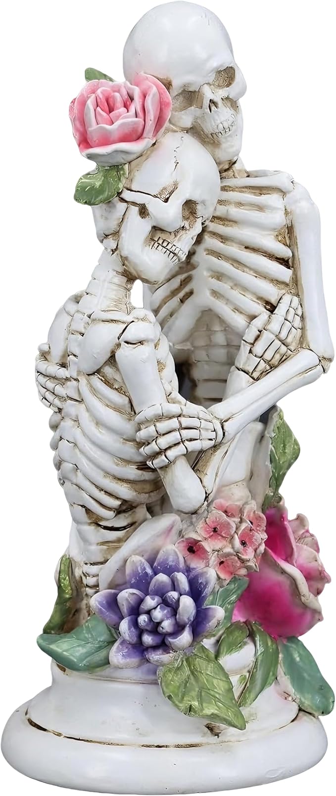 Skeleton Couple Embracing Decor Statue , Skull Halloween Decoration Home Decor Party Decorations,Skull Collectible Figurines,Vintage Resin Sculpture Home Decoration, Personalized Wedding Decoration