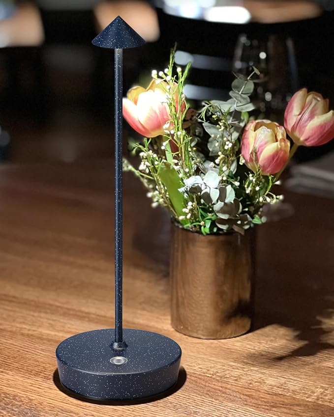Cordless Table Lamps Rechargeable, 6000mAh Battery Operated LED Desk Lamp Outdoor Waterproof Portable Touch Dimmable Table Light for Patio Restaurant Dining Home Set of 2 Starlight