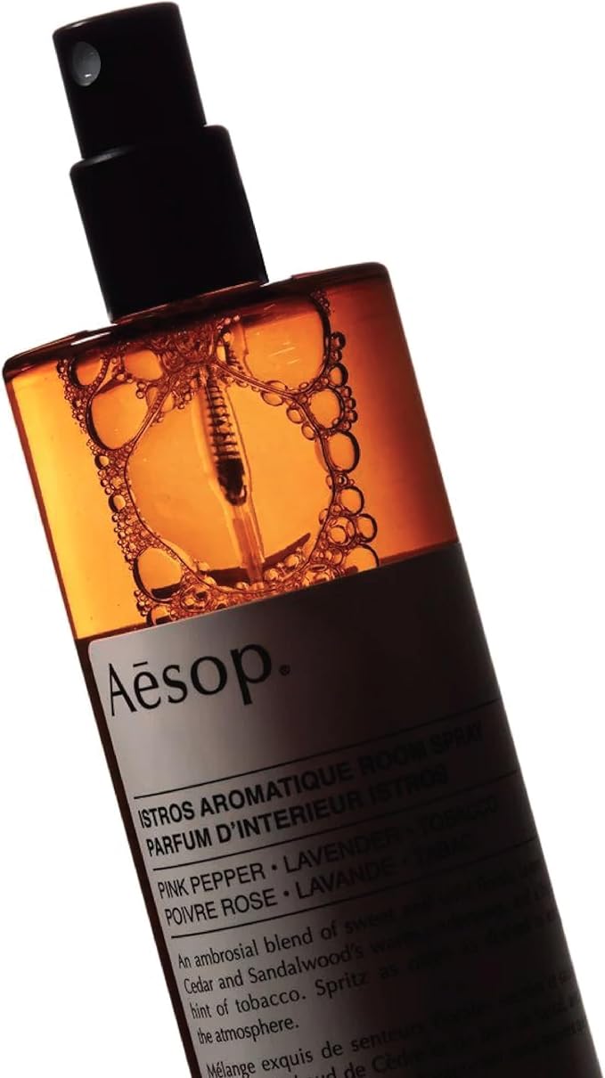 Aesop Istros Aromatique Luxury Room Spray | Vibrant, Floral, Smoky Aroma lasts for Several Hours | 3.4 oz / 100mL