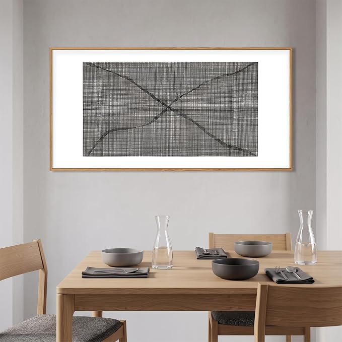 DRACIT Large Black and White Abstract Framed Canvas Wall Art Set,Minimalist Line Wall Decor,Neutral Geometric Print,Modern Mid Century Boho Artwork for Living Room,Bedroom,Office-20 x40