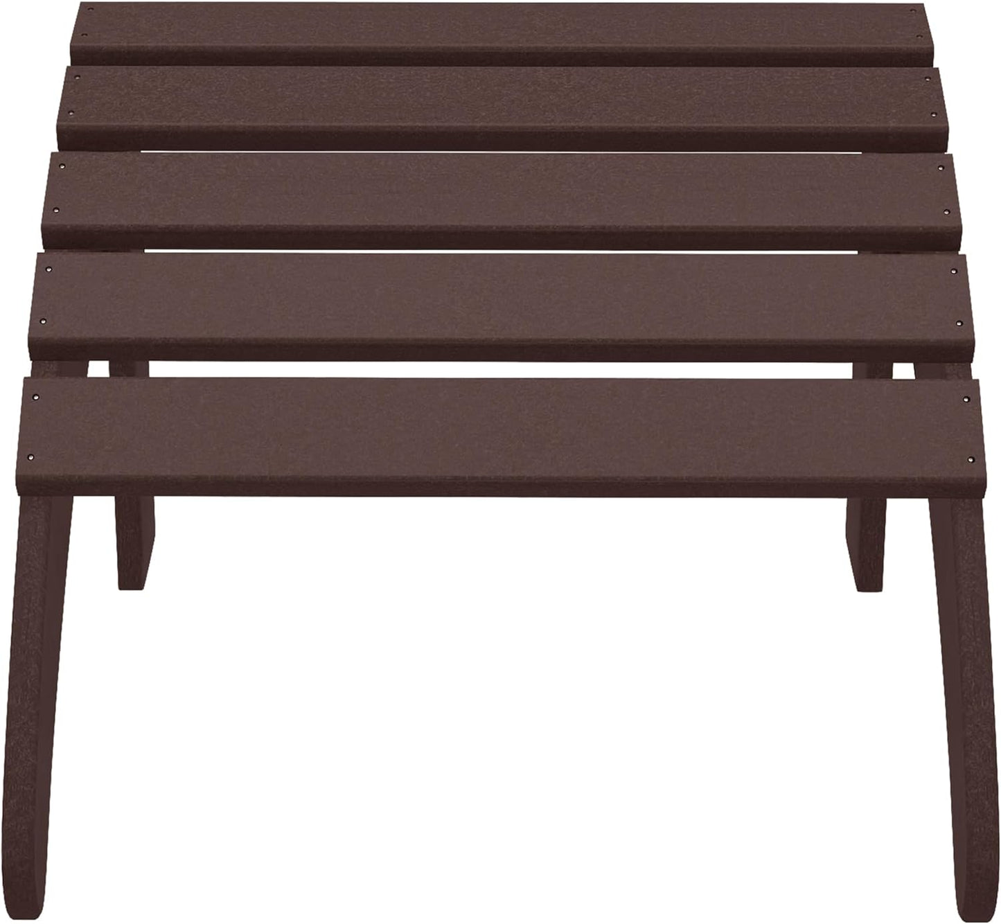 WestinTrends Outdoor Ottoman, Patio Adirondack Ottoman Foot Rest, All Weather Poly Lumber Folding Foot Stool for Adirondack Chair, Widely Used for Outside Porch Pool Lawn Backyard, Dark Brown