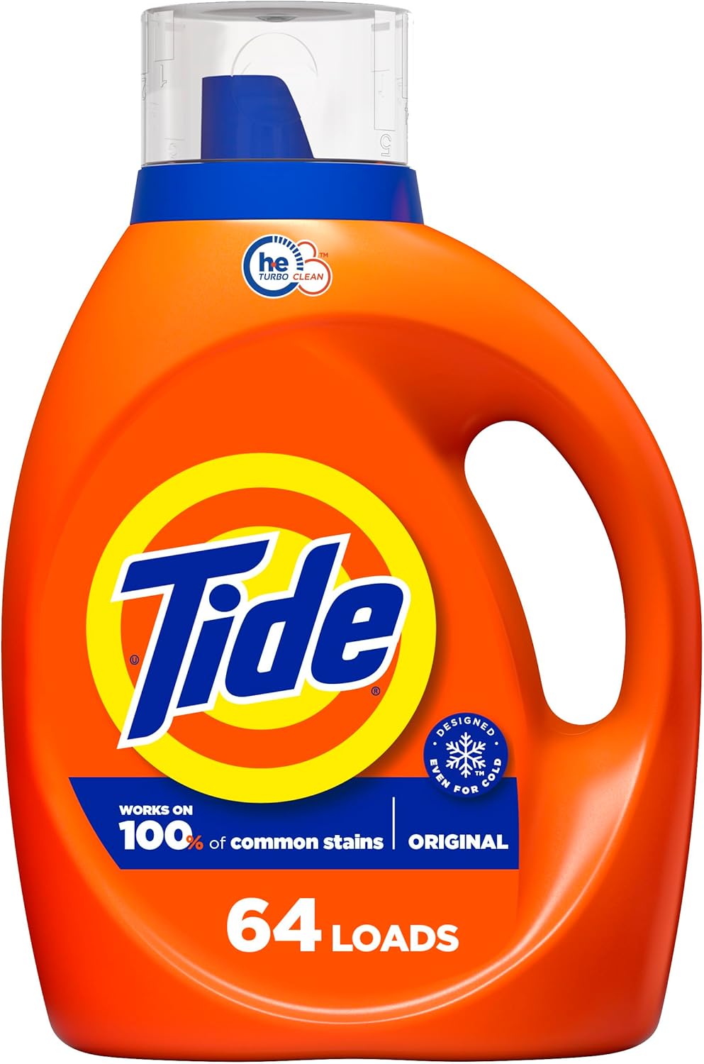Tide Liquid Laundry Detergent, Original, 64 loads, 84 fl oz, HE Compatible (Packaging May Vary)