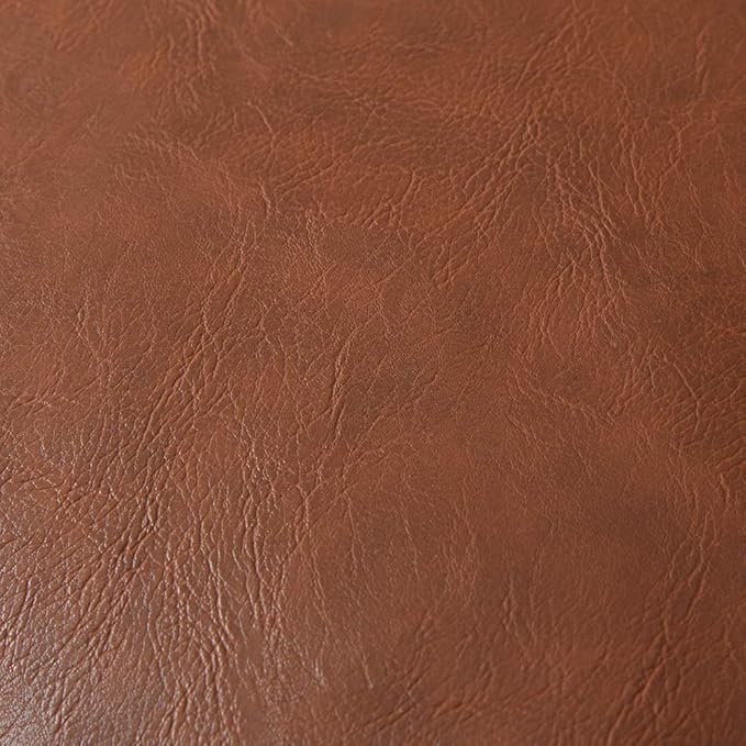 Fancy Homi Brown Boho Lumbar Faux Leather Decorative Throw Pillow Covers 12x24 Inch for Living Room Couch Bed Sofa, Solid Rectangle Cushion Case 30x60 cm, Rustic Modern Farmhouse Home Decor