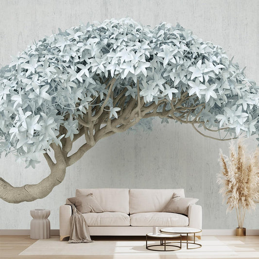 Modern Abstract Tree Wallpaper for Bedroom 3D Mural Living Room Large Wall Mural Room Adhesive Fabric Decor - 91"x65"（Not Peel and Stick）