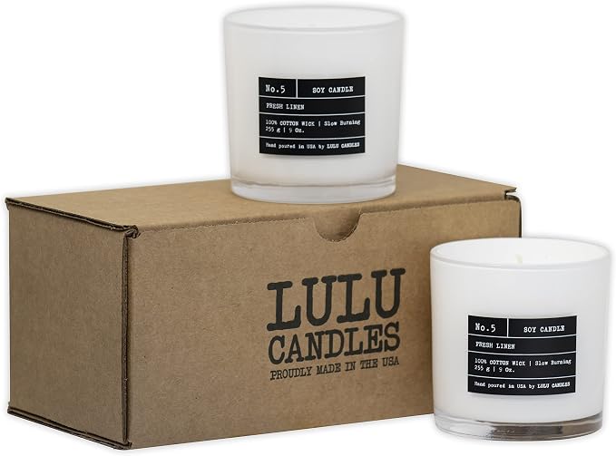 Lulu Candles | Pineapple Evergreen | Luxury Scented Soy Jar Candle | Hand Poured in The USA | Highly Scented & Long Lasting (9 Oz. 2 Pack)