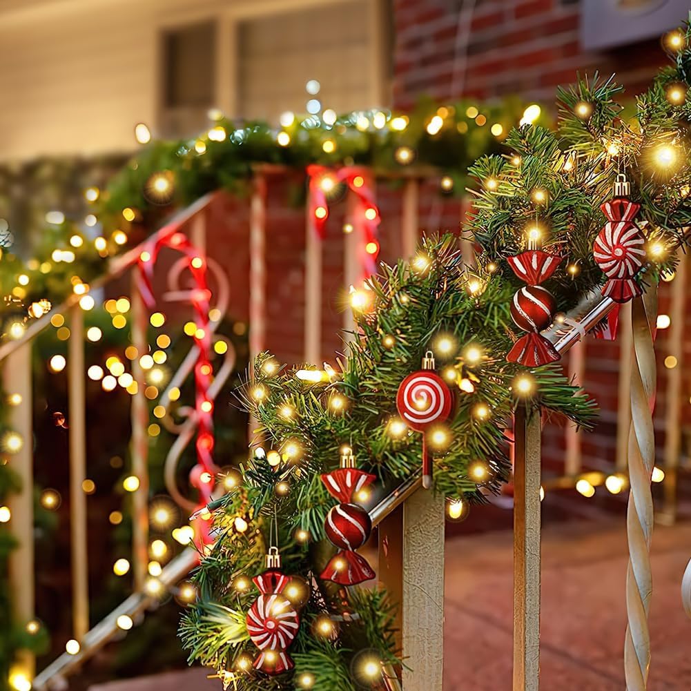 One Strand 170FT 500 LED String Lights Outdoor Indoor,Warm White Christmas Light Green Wire, Non Connectable Plug in Christmas Tree Lights for Big Space Home Decor