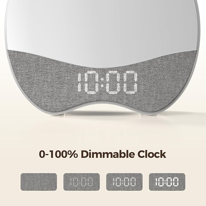 Ok to Wake Alarm Clock for Kids, Sleep Trainer with Night Light, White Noise Sound Machine, Dimmable Digital Display, 21 Soothing Sounds, Gentle Wake-up, Child Lock, for Kid, Toddler, Bedside, Bedroom