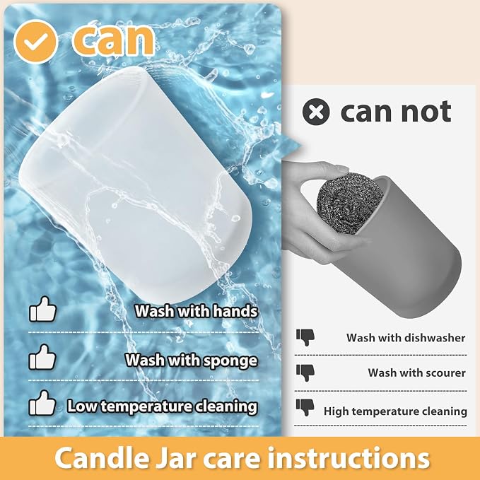 SHOWIN Thick Candle Jars for Making Candles 16 Pcs, 7 OZ Empty Jars with Wood Lids for Candle Making, Sample Container, Frosted Blue