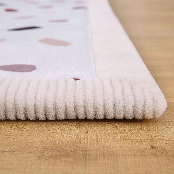 Hakuna Matte CloudSoft Baby Play Mat for Floor 60" x 80" Confetti – Coral Velvet Memory Foam Rug for Crawling & Cozy Play – Non-Slip, Water-Resistant, Easy-CareTummy Time Mat, Playmat for Playpen