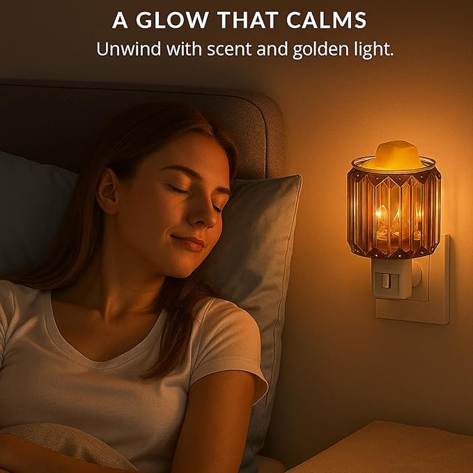 MeplLivs Warmers Pluggable Fragrance Warmer- Decorative Plug-in for Warming Scented Candle (Golden)