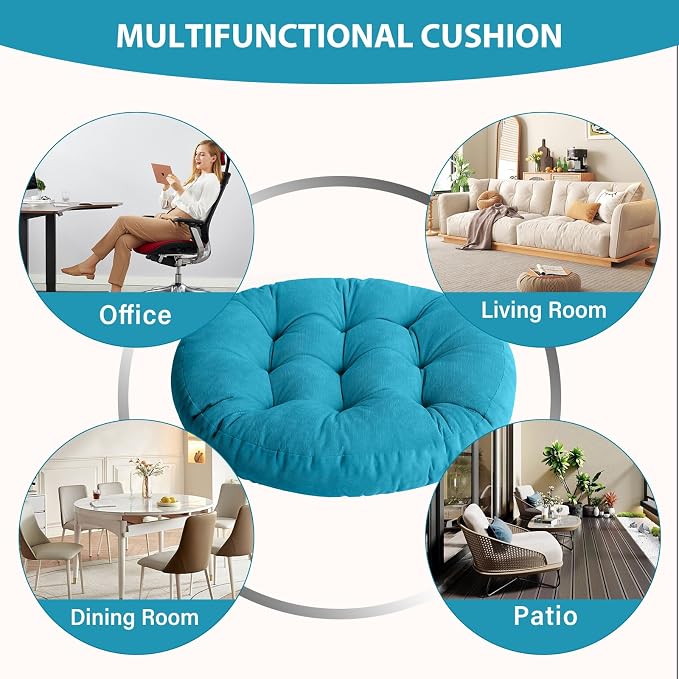 Tiita Outdoor Cushions Square Floor Pillow Thicken Tufted Seat Pad Large Floor Cushion for Yoga Meditation Living Room