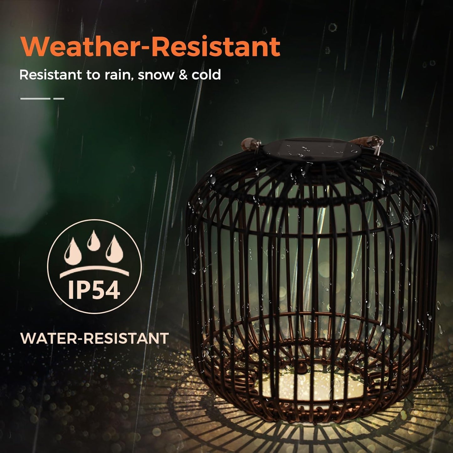 Solar Yard 2-Pack Outdoor Solar Lamp, Water-Resistant Lights for Outside Hanging Lantern Table Lamp Lights Decoration for Garden, Yard, Patio, Porch, Trees, Pathway, Black