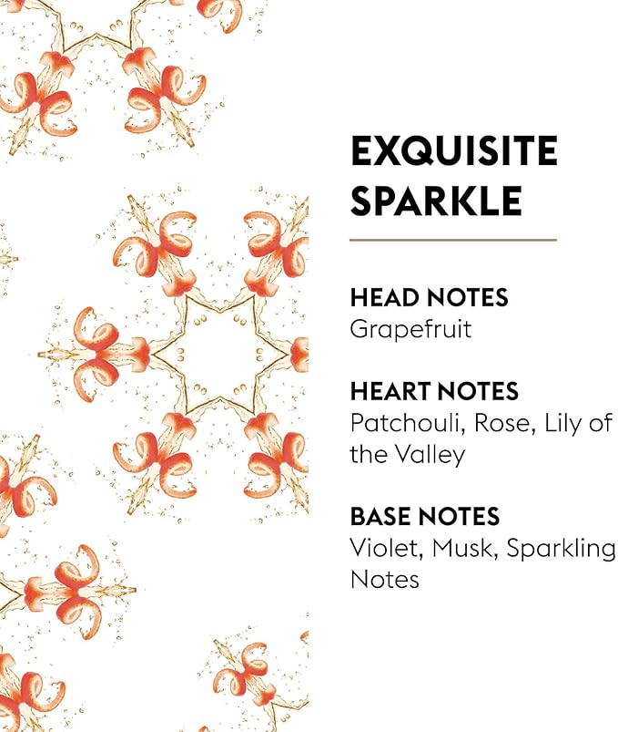 Maison Berger Exquisite Sparkle Lampe Berger Refill, 1 Liter (33.8 fl oz), 2-in-1 Catalytic System, Neutralizes Odors and Diffuses Fragrance, Grapefruit, Rose, Made in France