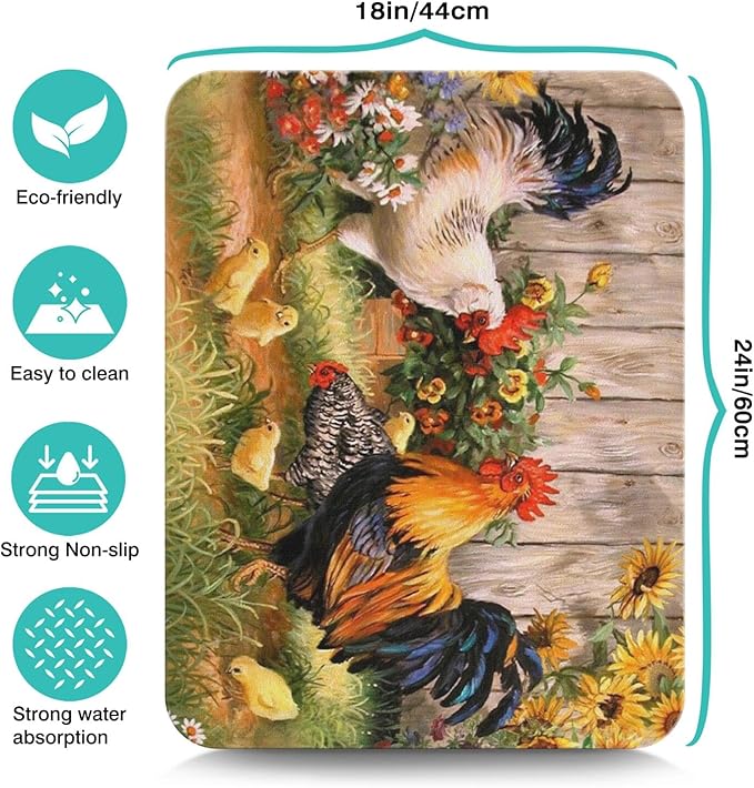 Fun Coffee Mat 24inx18in,Coffee Bar Mat for Countertops,Absorbent Hide Stain Anti-Slip Coffee Bar Accessories Fit Under Coffee Machine Mat,dish Drying Mats for Kitchen