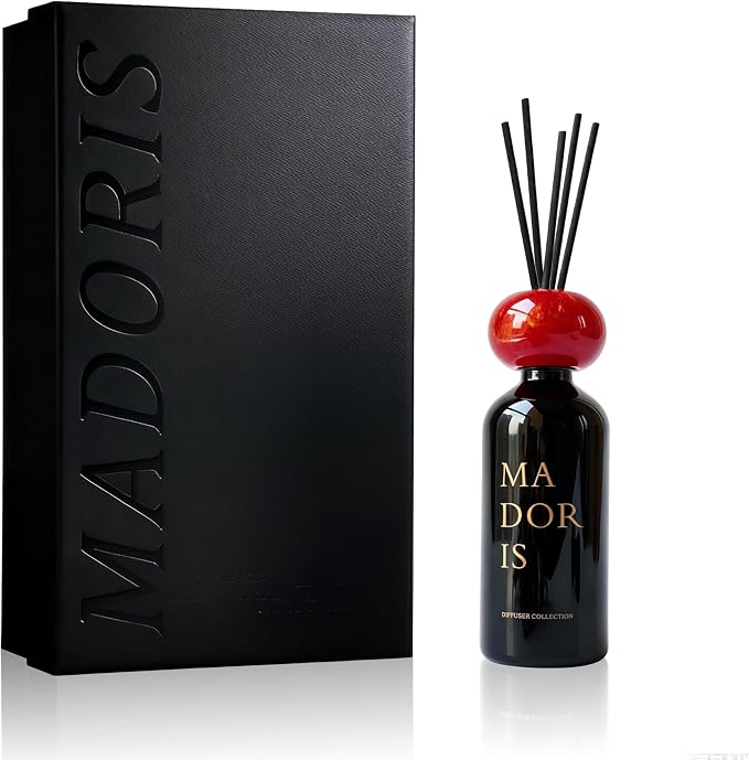 Midnight Kiss Reed Diffuser Gift Set, Floral Amber Home Fragrance