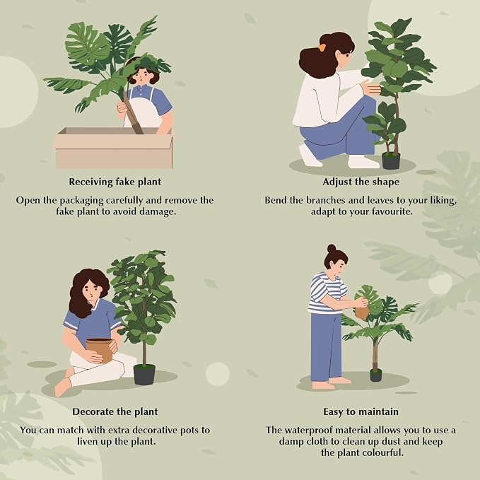 VECELO 6FT Artificial Fiddle Leaf Fig Tree Indoor Outdoor Decor | 71 Inch Tall Fake Floor Plant, 150 Realistic Leaves, Silk Ficus Lyrata in Plastic Pot, Low Maintenance Indoor Corner Decor