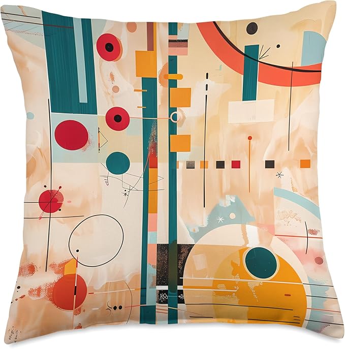 Abstract Art Tropical Composition by Vassily Kandinsky Throw Pillow