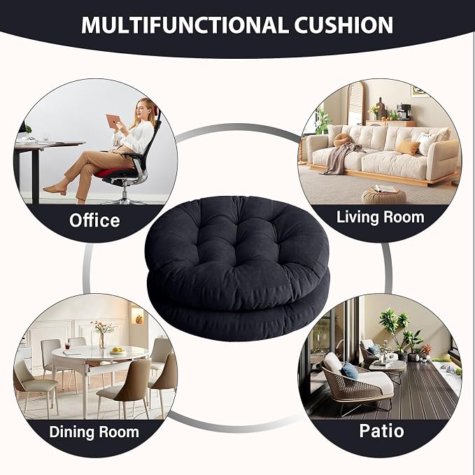 Tiita Outdoor Cushions Square Floor Pillow Thicken Tufted Seat Pad Large Floor Cushion for Yoga Meditation Living Room