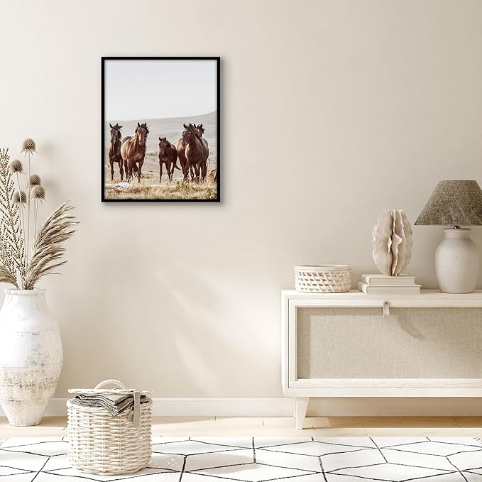 Americanflat 17x21 Picture Frame with Polished Plexiglass - Streamline Collection - Thin Border Picture Frame for Wall Display - Hanging Hardware Included - Black