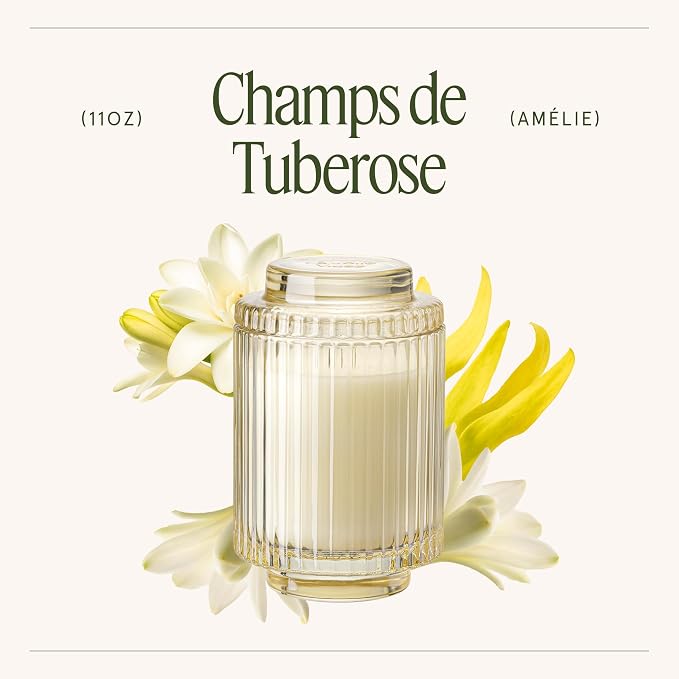 LA JOLIE MUSE Tuberose Floral Scented Candles for Home, 11 oz Natural Soy | Luxury Jar Candle, Clean Non Toxic Wax, Gift for Women & Men, Decorative Candle for Candle Warmer, Ylang, Orange Bloom