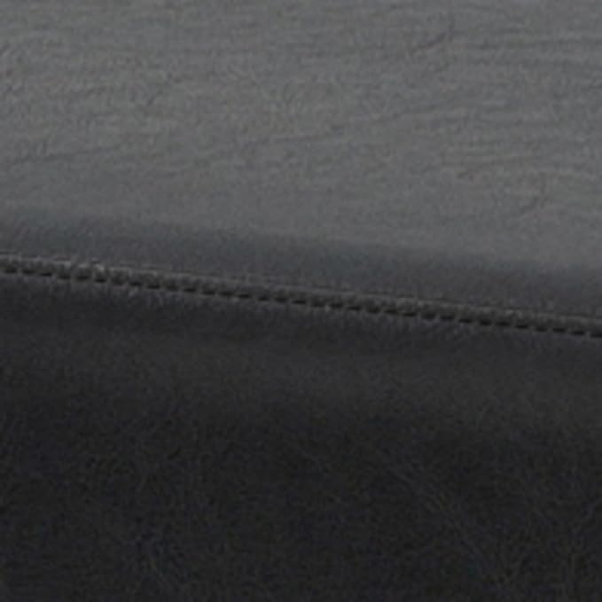 SIMPLIHOME Milltown Large Ottoman Bench - 44 inch Wide Upholstered Vegan Leather Rectangle Footstool Ottoman in Midnight Black, Contemporary Bench for Bedroom with Cushioned Seat, Assembled